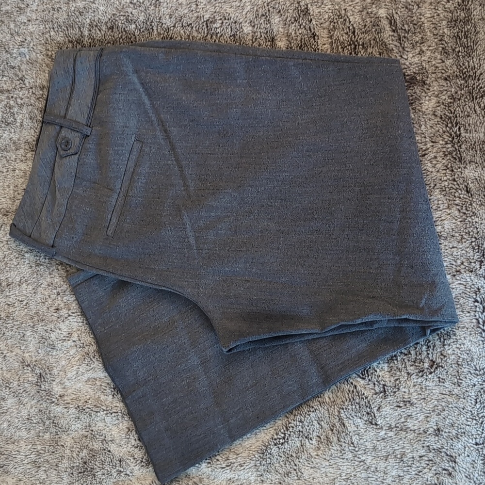 Gray boot-cut Dress Pants